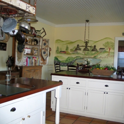 Faux Painting Kitchen Surfaces Walls Cabinets Floors Countertops
