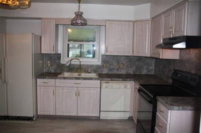 Kitchen as seen from hallway at front door