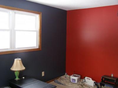 Painting Idea for a Feature Wall: Crimson Red Color