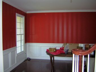 Dining Room on Wall Stripes In The Dining Room