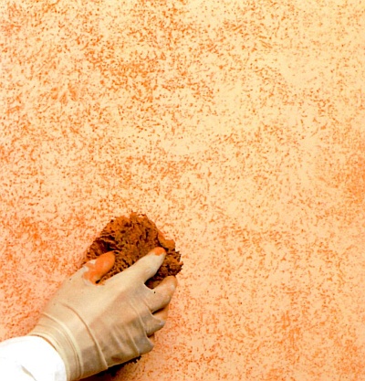 Sponging all over the surface with the deepest color glaze