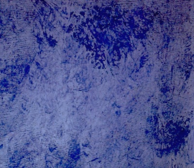 A deep blue shade ragged on a light blue background