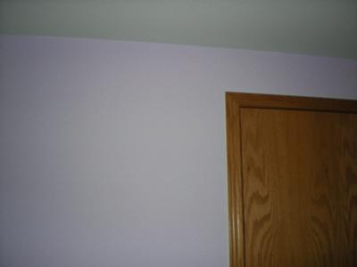Closeup of the purple wall color