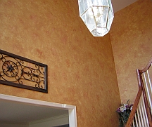 Faux finishes can make walls look decorated
