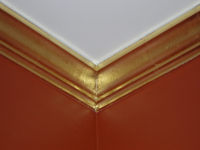 After: gilding and distressing turn molding into something special