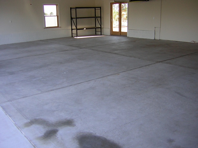 Before: naked concrete floor