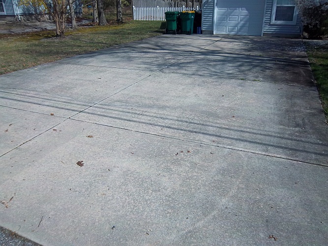 Before: dirty driveway