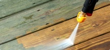 Deck pressure cleaning