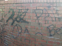 Graffiti on brick