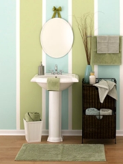 Blue and green color idea for painting a bathroom