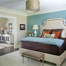 Accent walls shouldn't compete with existing focal points
