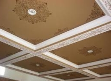 Some decorative painting techniques make high ceilings look closer