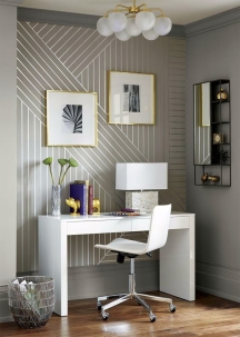 Wall pinstripes look chic on a small area