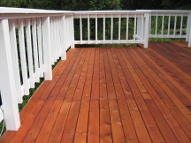 Pigmented sealer on a deck floor