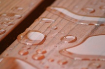 Waterproof coating on wood