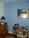 Blue accent wall in my children's room