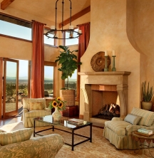 Textures and faux finishes make Tuscan paint colors look more authentic