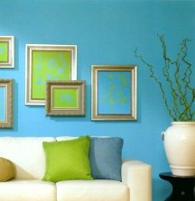 Turquoise blue looks most appropriate in warm climates or well lit rooms