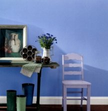 Periwinkle blue walls are a great choice for high energy rooms