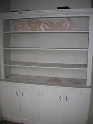 Unpainted butler's pantry 