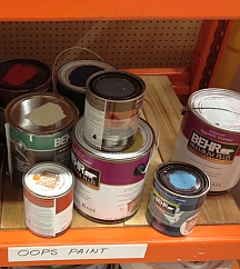 Mistinted designer paint colors are sold as 'Oops' paints