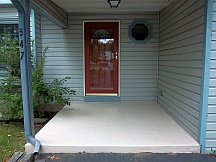 Concrete porch panted with an epoxy product