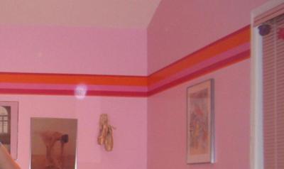 Decorative wall stripes/border in my bedroom
