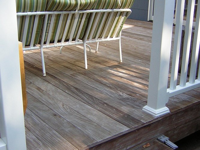 Before: unprotected deck