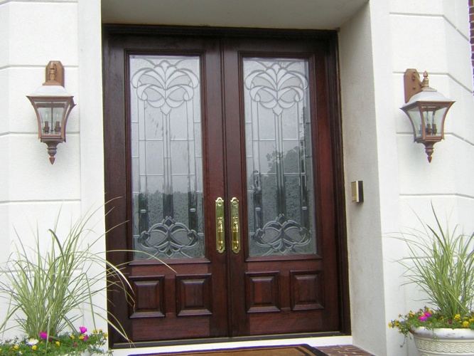 After: stripped and refinished door