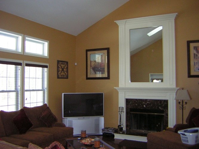 After: warm paint color envelopes walls