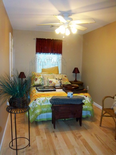 After: warm color on walls looks welcoming