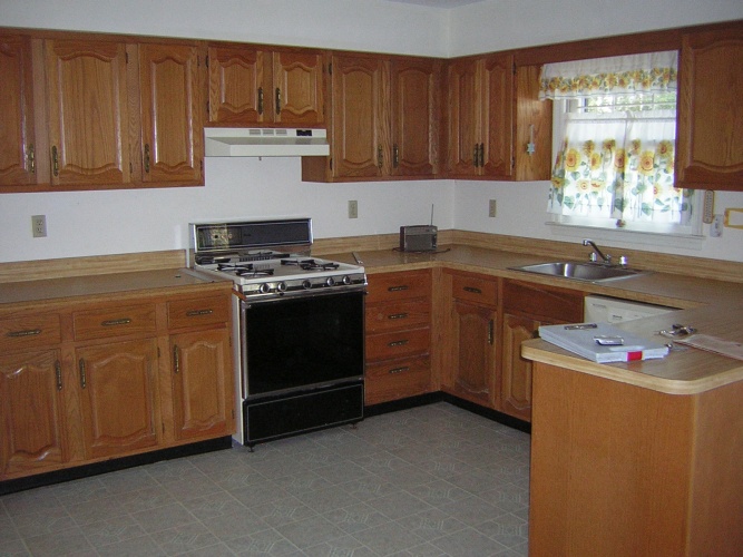 Before: cabinet color is dating kitchen