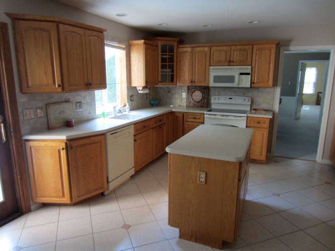 Before: cheap looking cabinet color