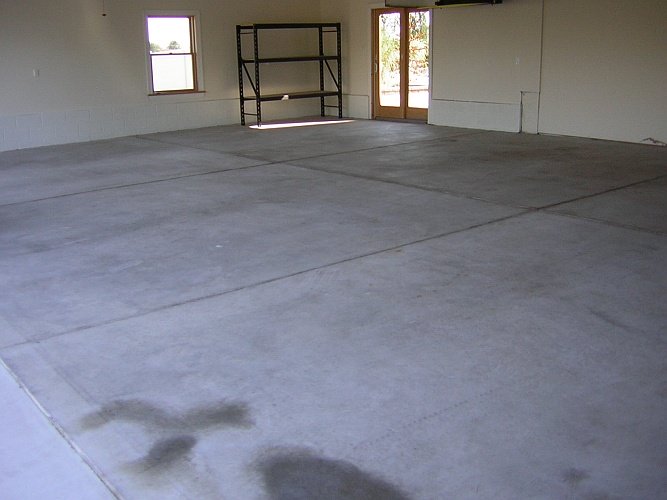 Before: naked concrete floor