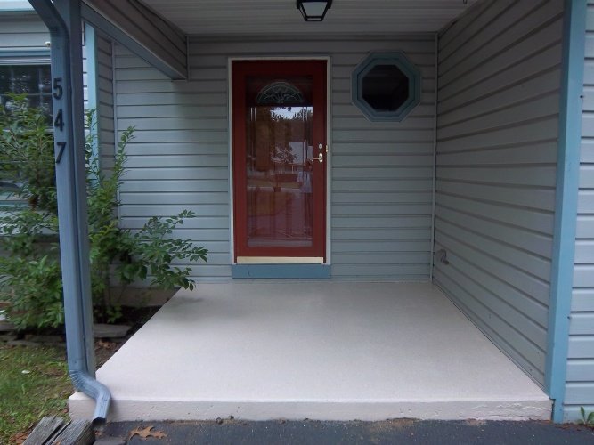 After: painted concrete porch