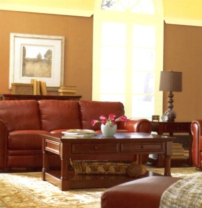 Light yellow trim between a bright yellow ceiling and brown walls