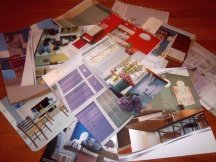magazine clippings with kitchen paint color ideas