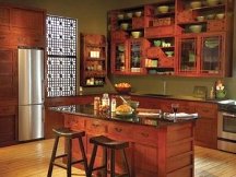 earthy Asian kitchen painting idea