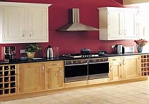 contemporary burgundy kitchen painting idea