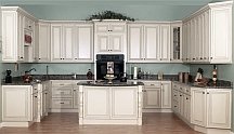 traditional blue kitchen painting idea