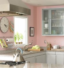 soft pink paint colors for kitchen walls