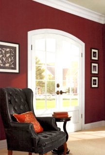 Burgundy paint color is rich yet livable