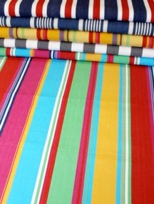 Fabric stores can give you ideas for your wall striping project