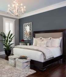 Painting accent walls a darker color is a classic look