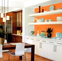 Funky shades of orange are best used as accents