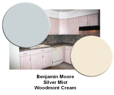 Silver Mist and Woodmont Cream paint colors