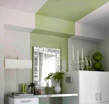 Even a single paint stripe on the ceiling can make a statement