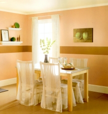 You can imitate trim by painting a white glossy stripe on the walls