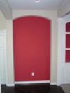 Niche wall painted an accent color