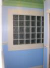 Custom glass block window